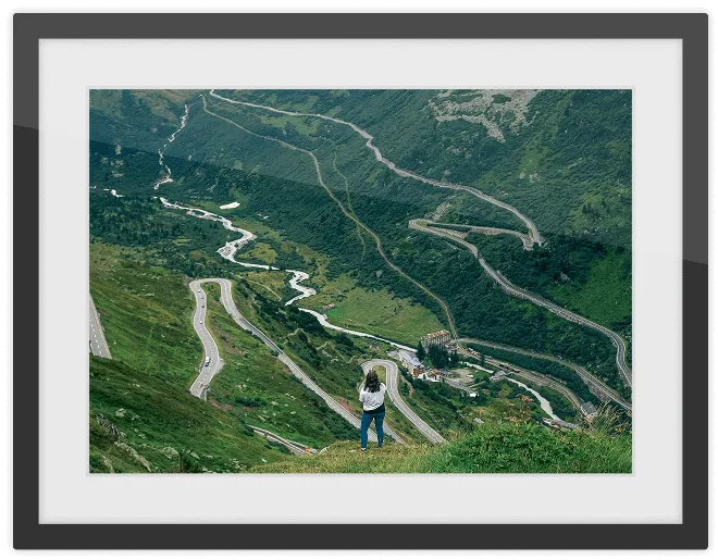 A framed print